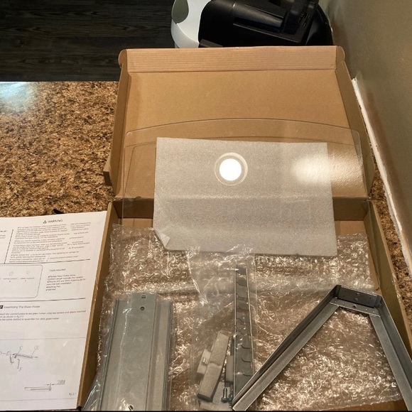 GLASS SHELF/ DVD/ WIFI ROUTER WALL MOUNT NEW!! - Picture 4 of 8